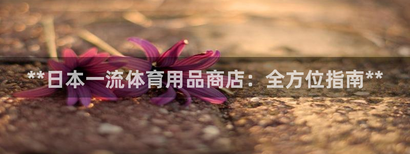 欧陆娱乐官网网址：**日本一流体育用品商店：全方位指