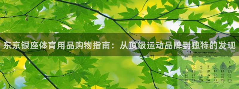 欧陆娱乐怎么注册账号登录：东京银座体育用品购物指南：