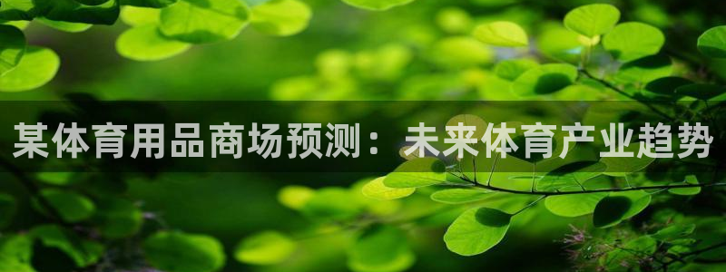欧陆娱乐公司产品介绍：某体育用品商场预测：未来体育产
