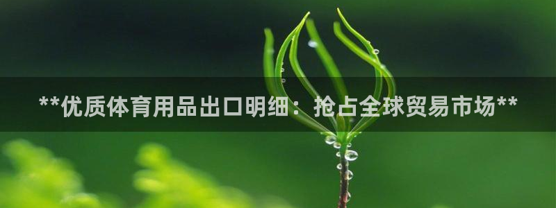 欧陆娱乐官网注册中心在哪：**优质体育用品出口明细：