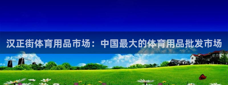 欧陆娱乐百科官网：汉正街体育用品市场：中国最大的体育
