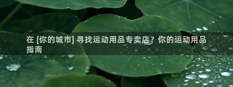 欧陆娱乐官网入口：在 [你的城市] 寻找运动用品专卖