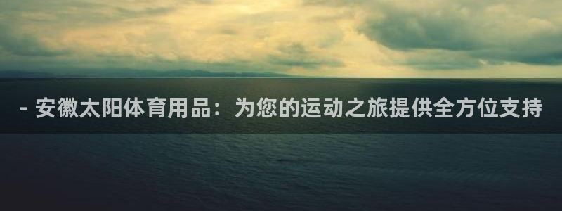 欧陆娱乐游戏特色:- 安徽太阳体育用品:为您的运动之旅提供全